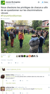 Réunion existentielle chez les Jeunes Ecolos