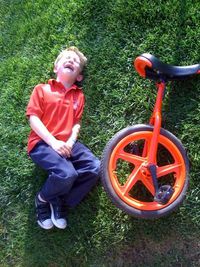 Son nouveau vélo