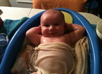 Le bain de bébé