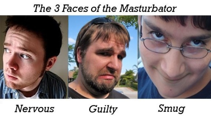 Les trois visages du masturbateur.
