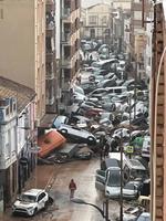 Une rue de la proche banlieue de Valence