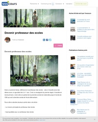 Devenir professeur des ecoles