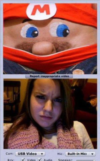 Mario sur Chat Roulette