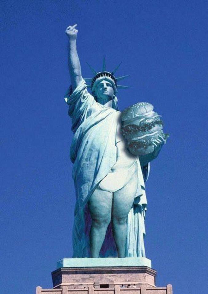 La statue de la Liberté a mangé trop de hamburgers