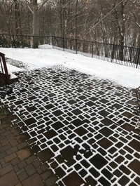 Des carrés de neige