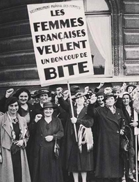 Une manif' en 1937 qui ne se souciait pas de grammaire inclusive