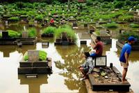 Cimetière inondé : Pêche où les asticots ne devraient pas manquer