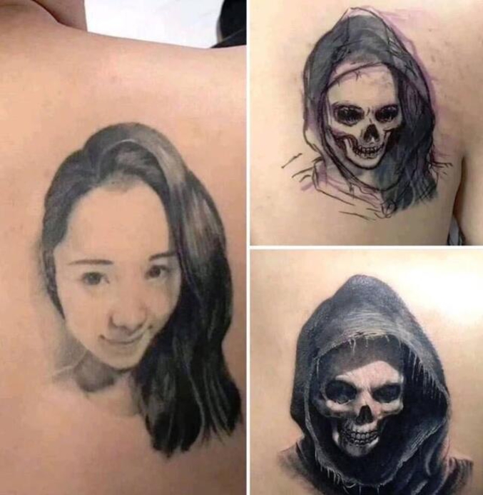 Un tatouage qui a changé avec le temps.