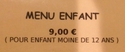Menu enfant moine