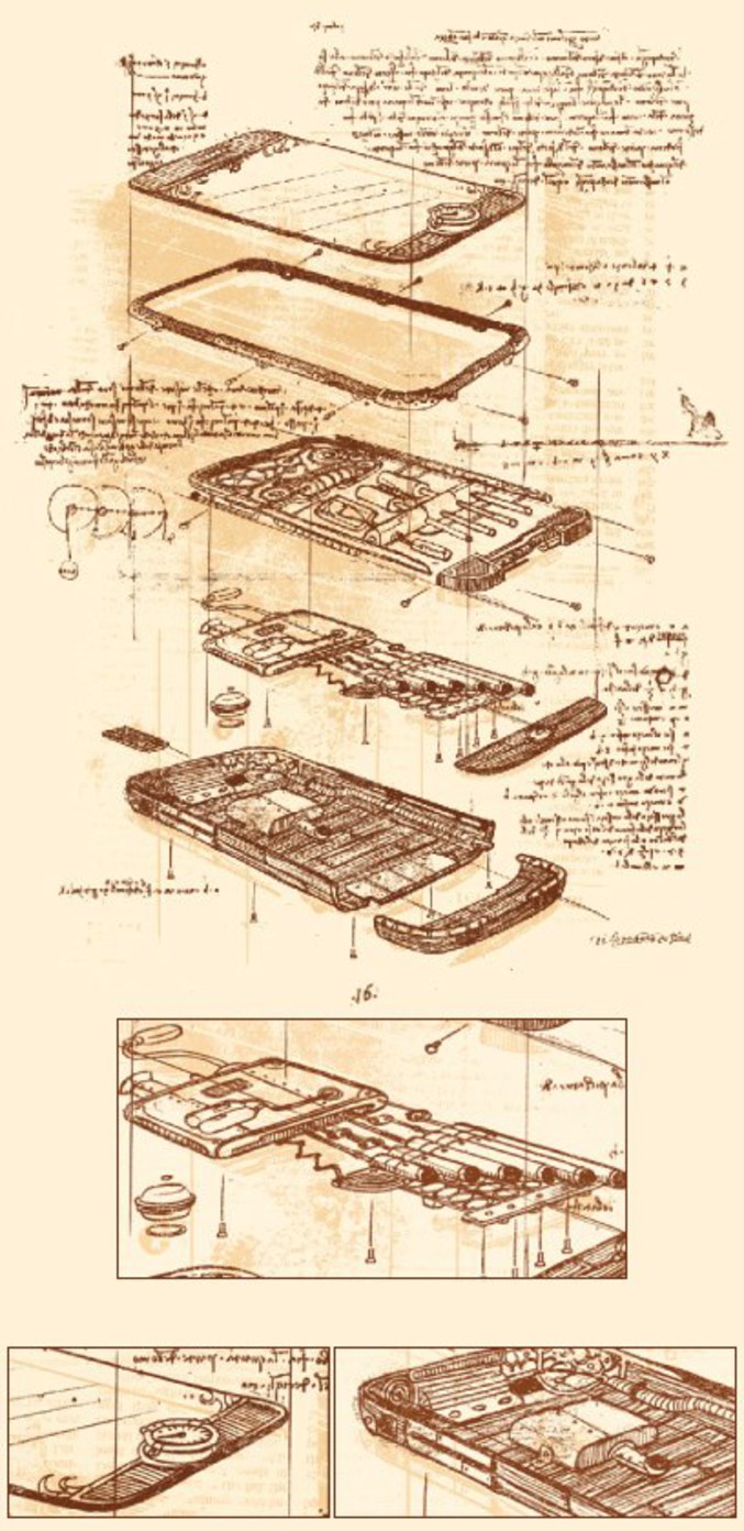 L'iPhone a été dessiné par Leonard De Vinci il y a plusieurs siècles.