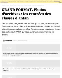 Les rentrées des classes d'antan