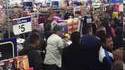 Black Friday - fight of people for TVs
