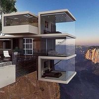 Maison d'architecte sur un ravin