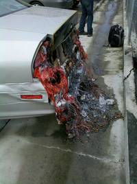 Voiture fondue