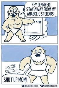 Hey, Jennifer, arrête un peu de me faucher mes stéroïdes anabolisants !