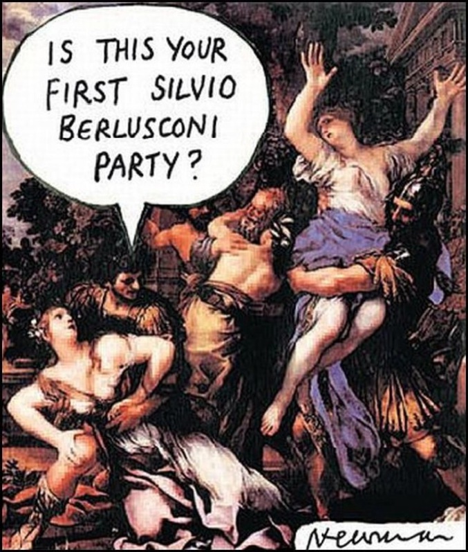 "C'est votre première soirée chez Berlusconi ?"