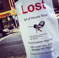 Perdu trousseau de clé, ça ouvre tout à l'adresse indiquée