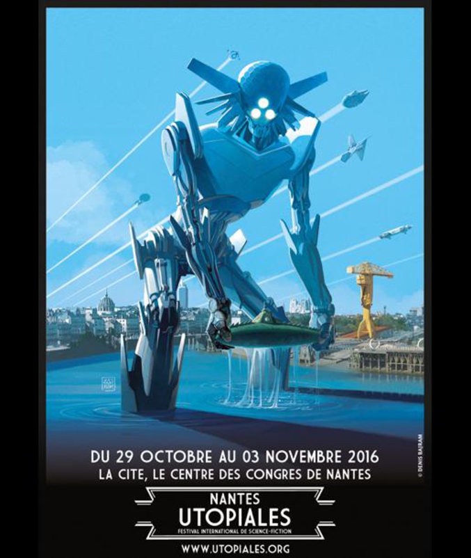 Pour les Lombrikiens qui ne connaissent pas, tous les ans à Nantes se déroule le festival international de science-fiction.
Qu'est-ce que c'est? Et bien tout plein de choses: conférences, expos, projections de films (courts et longs-métrages), pôles ludiques, concours cosplay, coin librairie, dédicaces, etc... avec un thème abordé chaque année, le thème 2016: Machines.
Plus d'infos là: http://www.utopiales.org/
Et là: https://fr.wikipedia.org/wiki/Utopiales
Et là: .... Ha! non, pas là.