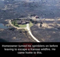 Une maison dans l'incendie 