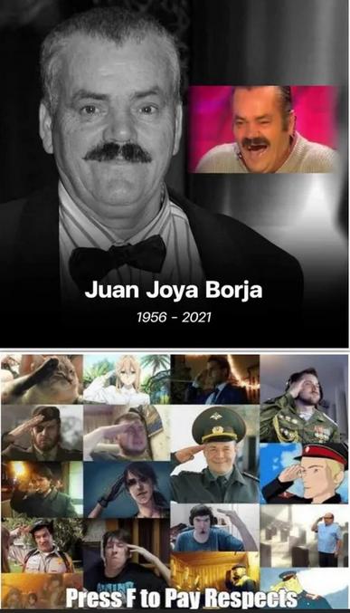 Le meme Juan Joya Borja est parti avec son rire insaisissable !