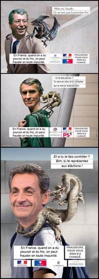 Détournement d'affiches du métro