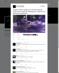 une touriste anglaise , en direct de nice la nuit du 14/07